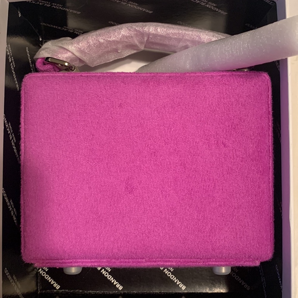 Brandon Blackwood Mini Kendrick Trunk Soft Purple Terrycloth Purse - Picture 5 of 6